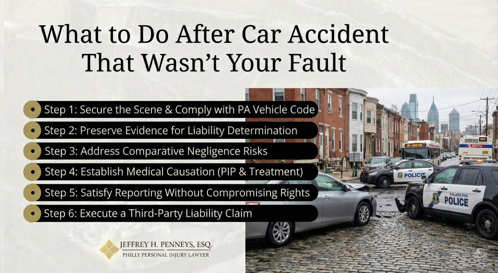 Car accident not at fault blog title card