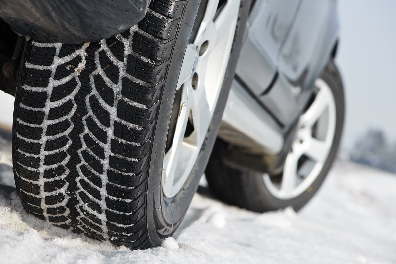 car tires in winter snow